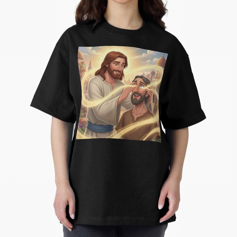 Jesus cure the blind Oversized T-Shirt Keep the Legacy of Global Football Passion for FIFA World Cup 2026 USA Canada Mexico, Featuring Messi, Neymar and Mbappe, England, France and Netherlands, Stadium Chants, National Pride, Trophy Dreams and