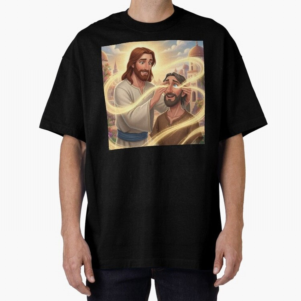 Jesus cure the blind Oversized T-Shirt Keep the Legacy of Global Football Passion for FIFA World Cup 2026 USA Canada Mexico, Featuring Messi, Neymar and Mbappe, England, France and Netherlands, Stadium Chants, National Pride, Trophy Dreams and