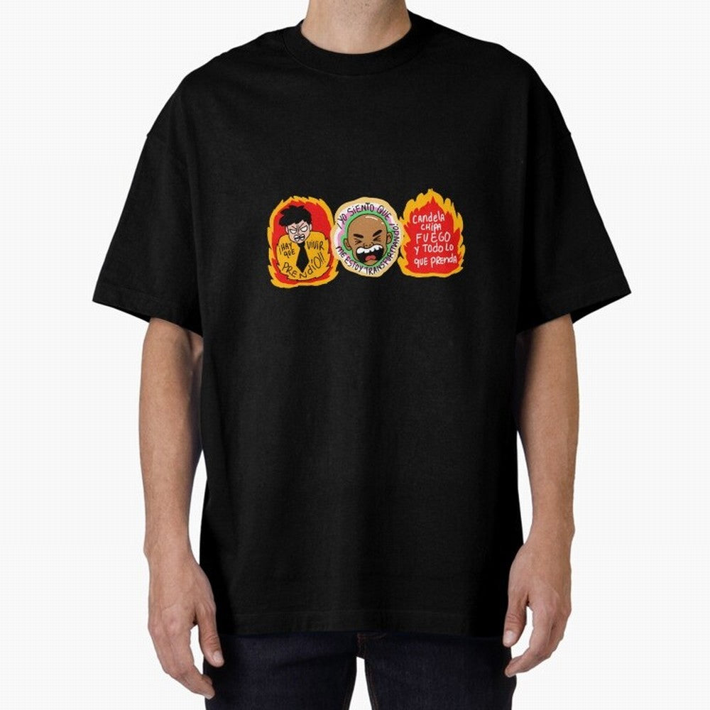 Hay Que Vivir Prendo Yo Siento Que Me Estoy Transformando Candela Chipa Fuego Y Todo Lo Que Prenda Oversized T-Shirt Celebrate Every Goal in Global Football Passion for FIFA World Cup 2026 Group Stage, Inspired by CR7, England, Fan Favorite