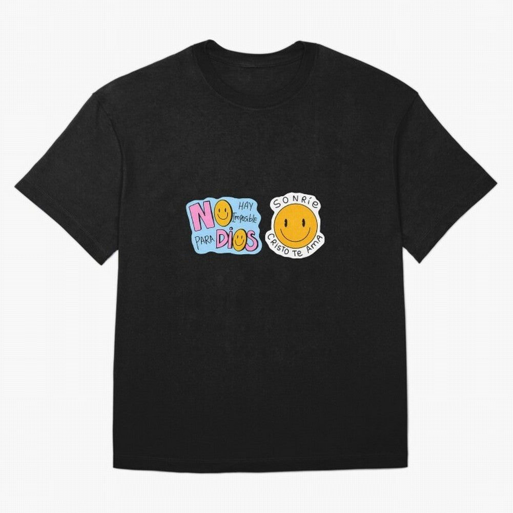 No Hay Imposibles Para Dios Sonrie Cristo Te Ama Oversized T-Shirt Make Your Look Match the FIFA World Cup 2026 USA Canada Mexico Journey through Messi Highlights, Portugal, Spain and Germany Pride, Football Festival Excitement, Trophy Ambitions,