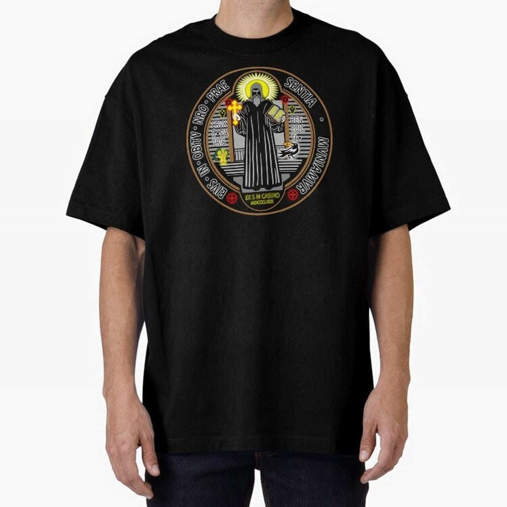 Medalla de San Benito Color Frontal Oversized T-Shirt Build FIFA World Cup 2026 Highlighting Haaland, France Energy, Sports Nostalgia, International Competition, Famous Players and Unforgettable Victories; Ideal for Passionate Fans Who Love