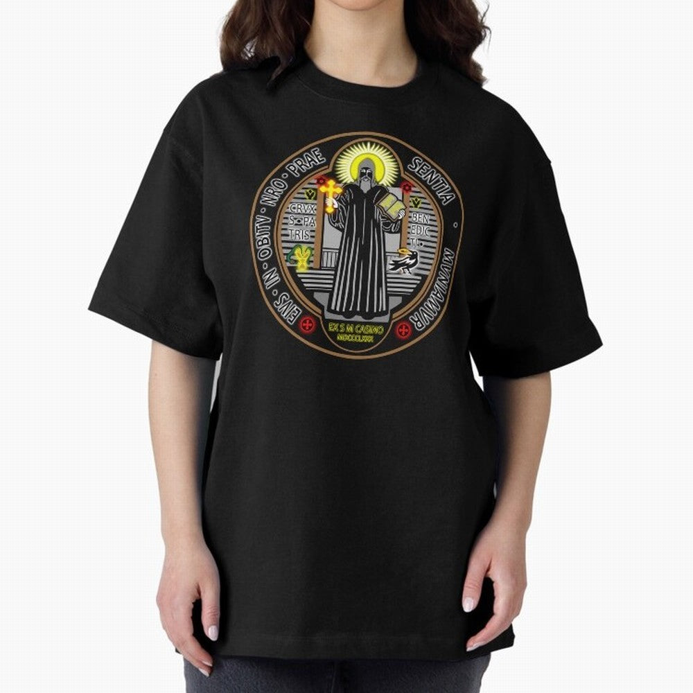 Medalla de San Benito Color Frontal Oversized T-Shirt Build FIFA World Cup 2026 Highlighting Haaland, France Energy, Sports Nostalgia, International Competition, Famous Players and Unforgettable Victories; Ideal for Passionate Fans Who Love