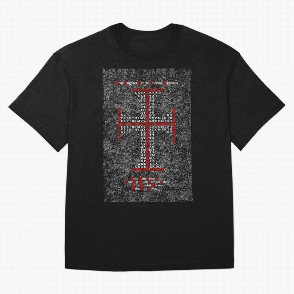 Cruz Ang¨¦lica de Santo Tom¨¢s de Aquino Relieve Oversized T-Shirt Keep the Match Day Mood of Global Football Passion for FIFA World Cup 2026 USA Canada Mexico, Capturing Messi, Neymar and Mbappe, France and Portugal, Championship Spirit, Famous