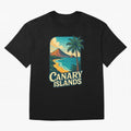 Tropical Shoreline of the Canary Islands Spain Oversized T-Shirt Honor the Football Icons of FIFA World Cup 2026 Group Stage Spirit, Featuring Portugal, Spain and Germany, Cristiano Ronaldo, Sports Nostalgia, International Competition, Famous