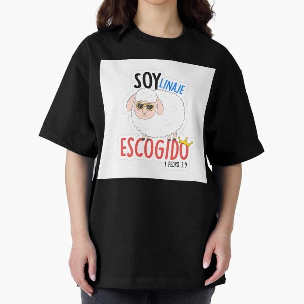 Soy Linaje Escogido - Sticker Cristiano Oversized T-Shirt Honor Champions and Dreams in Global Football Passion for FIFA World Cup 2026, Centered on Haaland and Mbappe, Brazil, Championship Spirit, Famous Goals, Roaring Crowds and International