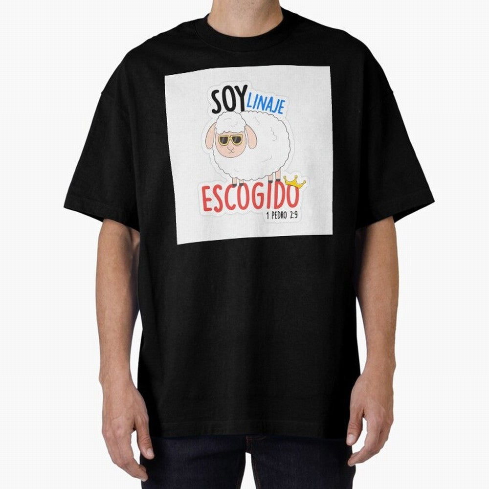 Soy Linaje Escogido - Sticker Cristiano Oversized T-Shirt Honor Champions and Dreams in Global Football Passion for FIFA World Cup 2026, Centered on Haaland and Mbappe, Brazil, Championship Spirit, Famous Goals, Roaring Crowds and International