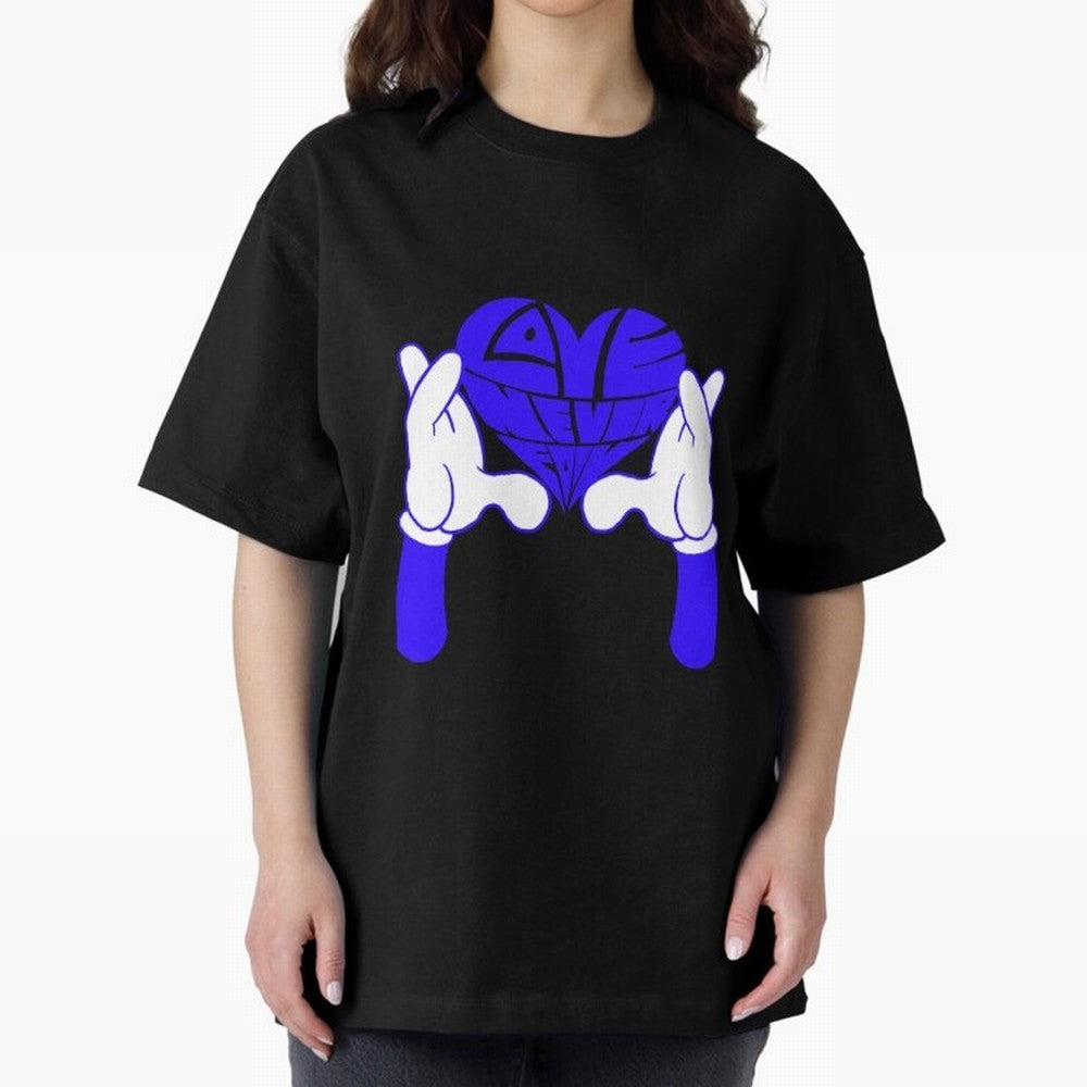 Love Never Fails ¨C Heart Calligram Oversized T-Shirt Join Global Football Passion for FIFA World Cup 2026, Inspired by Messi, Germany, Football Passion, Legendary Performances, Festival Vibes and Supporter Community; Perfect for People Who Love