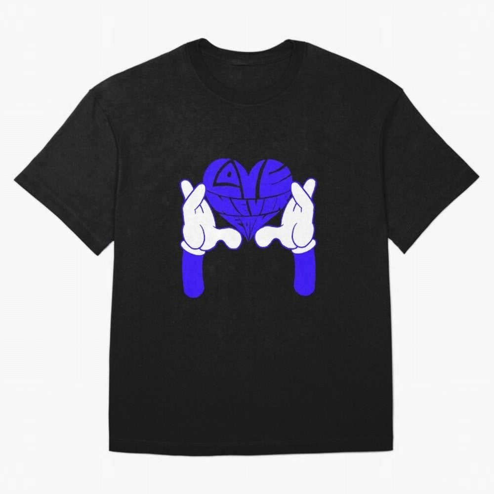 Love Never Fails ¨C Heart Calligram Oversized T-Shirt Join Global Football Passion for FIFA World Cup 2026, Inspired by Messi, Germany, Football Passion, Legendary Performances, Festival Vibes and Supporter Community; Perfect for People Who Love