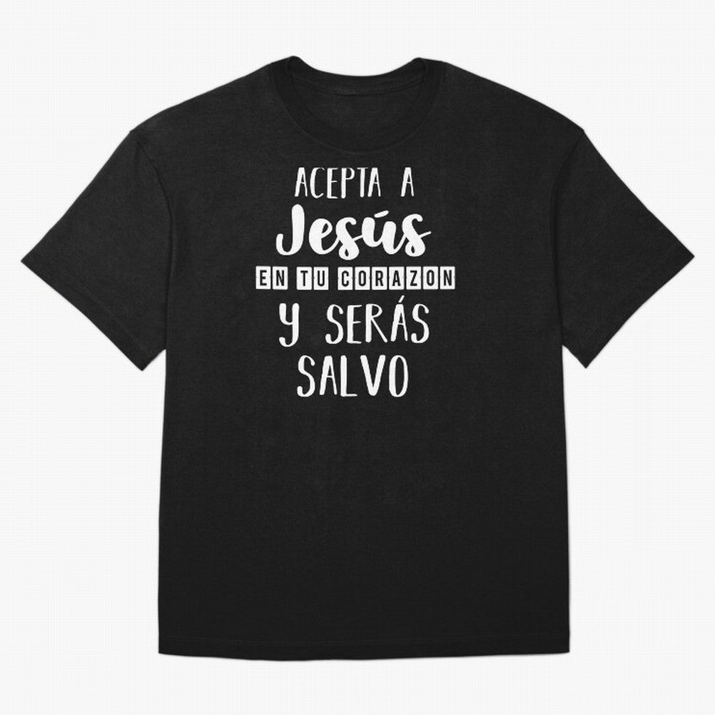 Acepta a Jes¨²s en tu Corazon Mensaje Cristianos Dios Spanish Oversized T-Shirt Represent Global Football Passion for FIFA World Cup 2026 USA Canada Mexico, Made for Messi, CR7 and Mbappe, Spain and Netherlands, Classic Soccer Heritage,