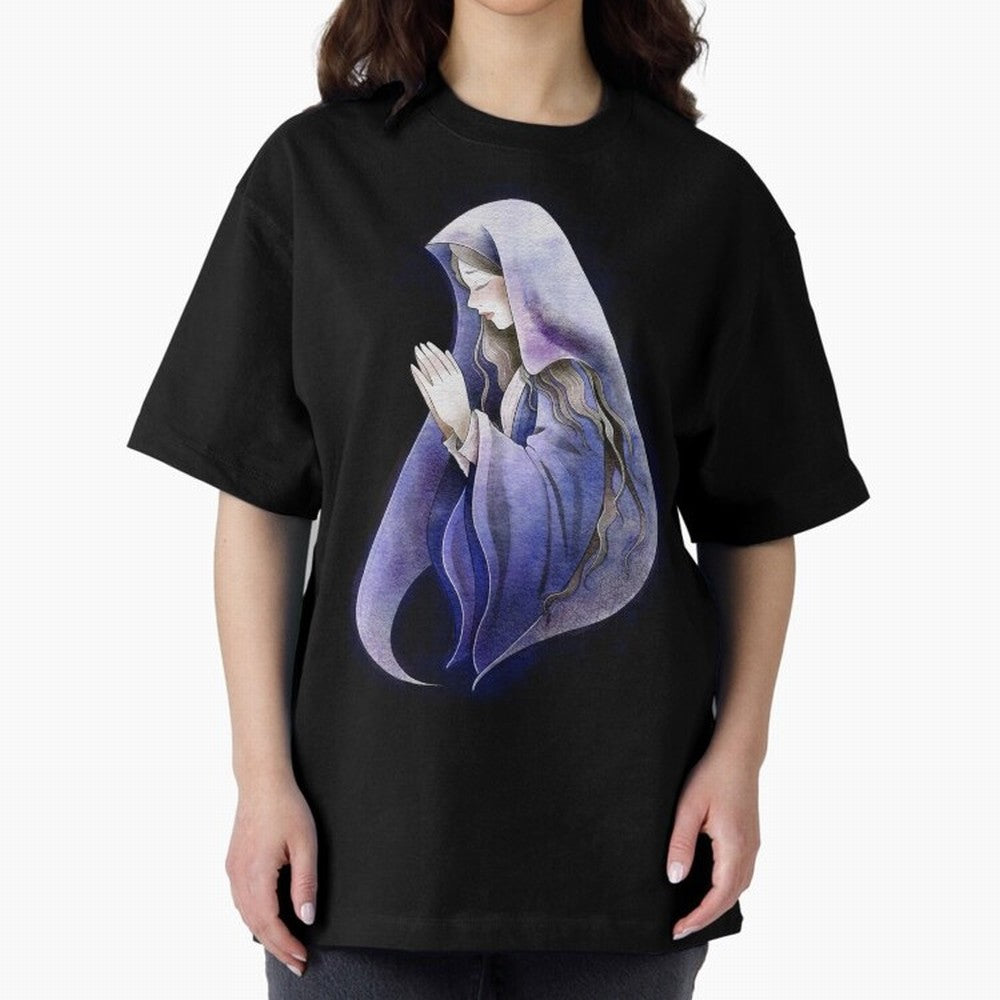 Holy Mary, Mother of God Oversized T-Shirt Follow the Final Road of FIFA World Cup 2026 for Fans of Cristiano Ronaldo, Haaland and CR7 and France, Bringing Match Day Excitement, Supporter Culture, Golden Goals and Global Football Passion; Made for