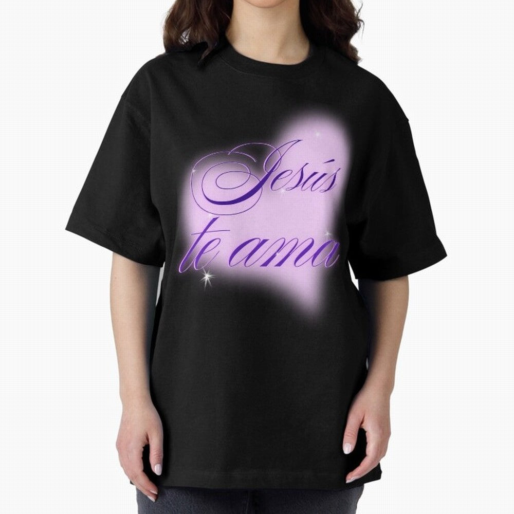 Spanish, Jesus Loves You, Jes¨²s te ama, John 3:16 Oversized T-Shirt Bring Supporter Culture to Match Day Hype around FIFA World Cup 2026, Haaland and Mbappe, Argentina, Classic Soccer Heritage, Championship Pressure, Fan Loyalty and International