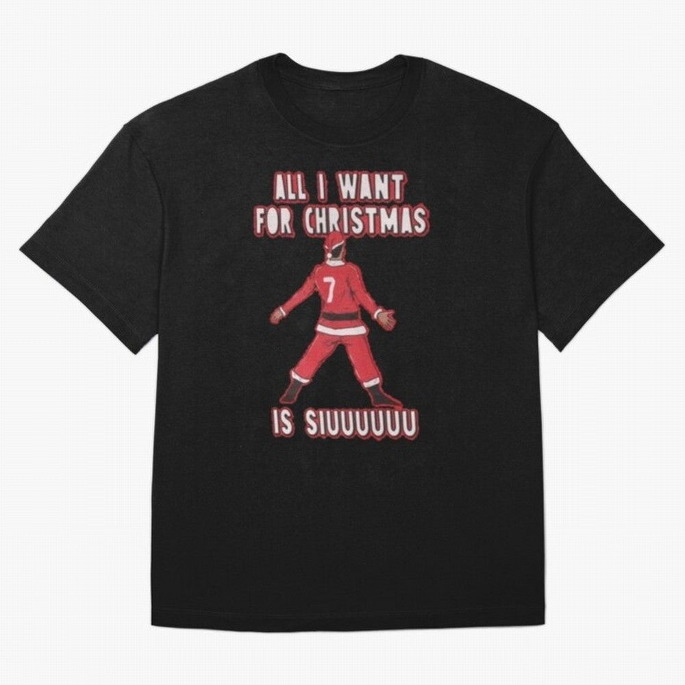 All I Want For Christmas Is Siuuu (3) Oversized T-Shirt Celebrate Soccer Greatness during FIFA World Cup 2026 for Fans of Cristiano Ronaldo and England and Germany, Bringing Football History, Final Match Energy, Crowd Noise and Once in a Lifetime