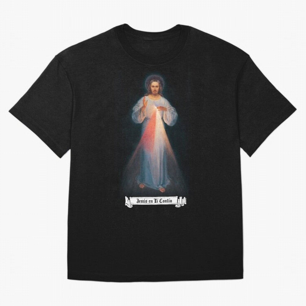 Imagen de la Divina Misericordia, JES¨²S EN T¨ª CONF¨ªO regalos cat¨®licos y cristianos, Oversized T-Shirt Stand Proud for FIFA World Cup 2026 Group Stage Celebrating Messi and Cristiano Ronaldo, Spain Energy, Football Festival Excitement, Trophy