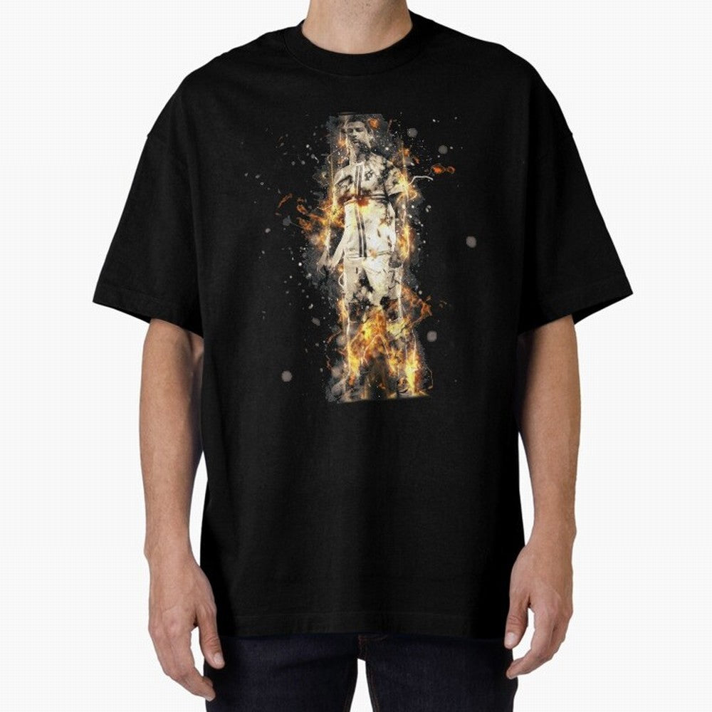 Ronaldo On Fire T Shirt Cristiano Cr7 Soccer S Jersey Men Madrid 7 Portugal Football Real White Kids Tee Mens Black Oversized T-Shirt Unlock Match Day Hype around FIFA World Cup 2026 USA Canada Mexico, Mbappe, Argentina, France and Brazil, Match
