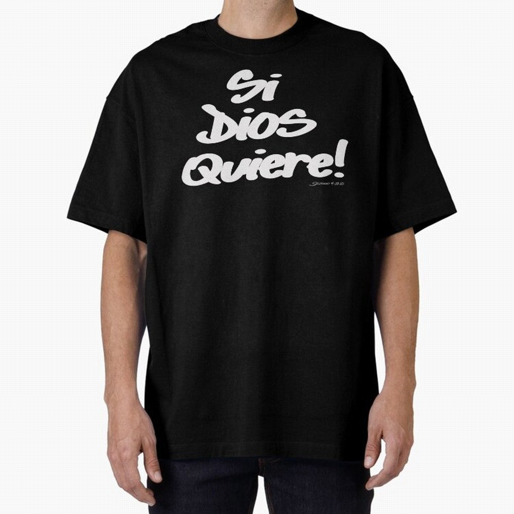 Si Dios Quiere! Oversized T-Shirt Embrace FIFA World Cup 2026 with Mbappe and Neymar, Spain Energy, Sports Nostalgia, International Competition, Famous Players and Unforgettable Victories; Made for Collectors Who Enjoy Iconic Players, Country