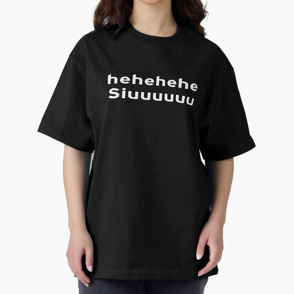 Hehehehe Siuuu Oversized T-Shirt Celebrate Global Passion for FIFA World Cup 2026 Driven by Haaland and Mbappe, Spain and Netherlands Energy, Sports Nostalgia, International Competition, Famous Players and Unforgettable Victories; Perfect for Fans,