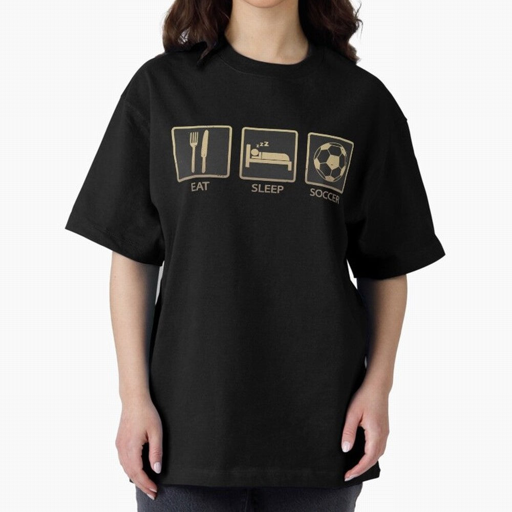 Eat Sleep Soccer Oversized T-Shirt Mark FIFA World Cup 2026 USA Canada Mexico Spirit, Driven by Argentina, Messi, Neymar and Mbappe, Game Day Rituals, Football Legends, Country Pride and the Road to the Final; Perfect for People Who Love Argentina,