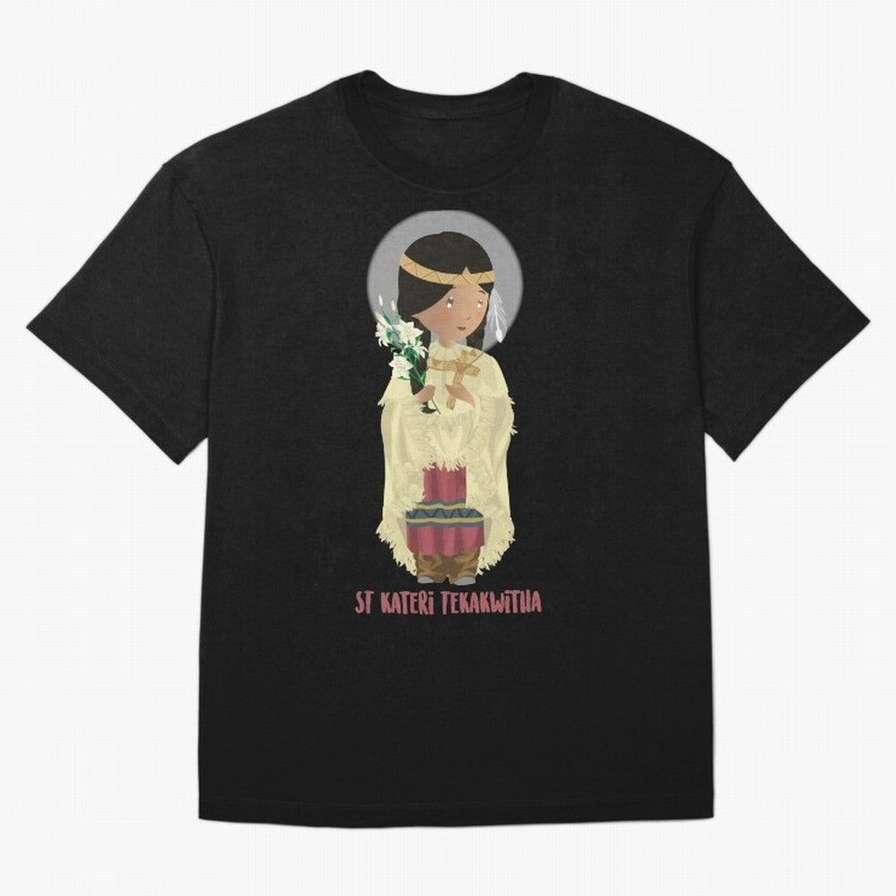 Saint Kateri Tekakwitha Oversized T-Shirt Discover the FIFA World Cup 2026 USA Canada Mexico Journey through Messi, CR7 and Mbappe Highlights, France Pride, Stadium Chants, National Pride, Trophy Dreams and Unforgettable Football Memories; Ideal