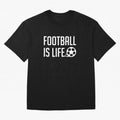 Football Is Life (Black BG) Oversized T-Shirt Unlock Global Football Passion for FIFA World Cup 2026 USA Canada Mexico, Featuring Neymar, England, France and Netherlands, Fan Favorite Moments, National Team Passion, Big Match Drama and Soccer