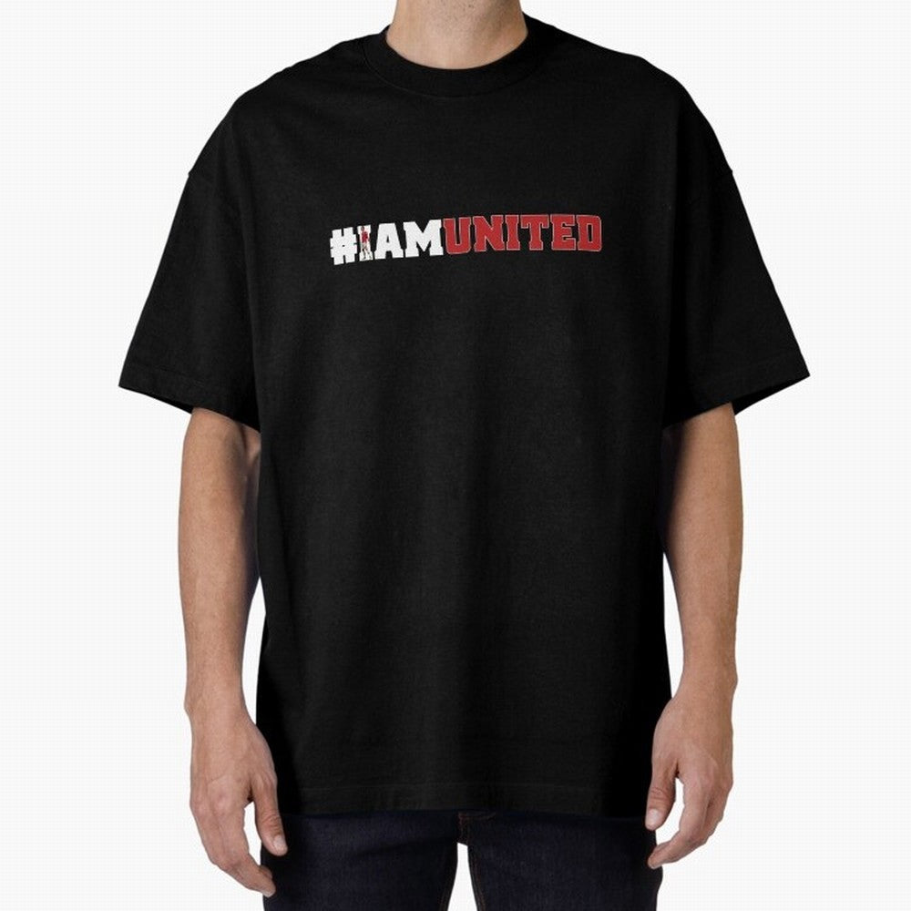 I am United Oversized T-Shirt Fuel Match Day Hype around FIFA World Cup 2026 USA Canada Mexico, CR7 and Messi, Argentina, France and Brazil, Classic Soccer Heritage, Championship Pressure, Fan Loyalty and International Pride; Ideal for Football