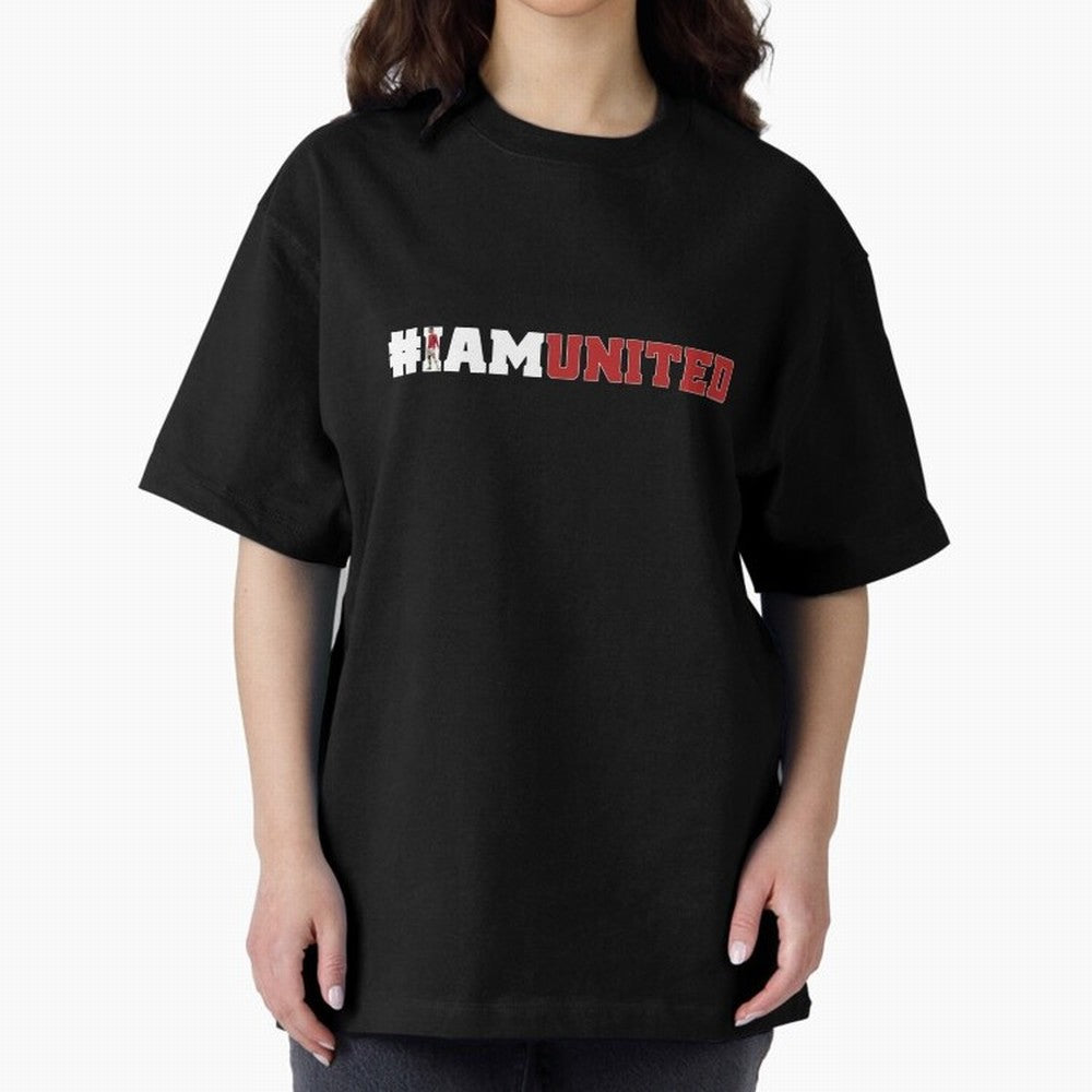 I am United Oversized T-Shirt Fuel Match Day Hype around FIFA World Cup 2026 USA Canada Mexico, CR7 and Messi, Argentina, France and Brazil, Classic Soccer Heritage, Championship Pressure, Fan Loyalty and International Pride; Ideal for Football
