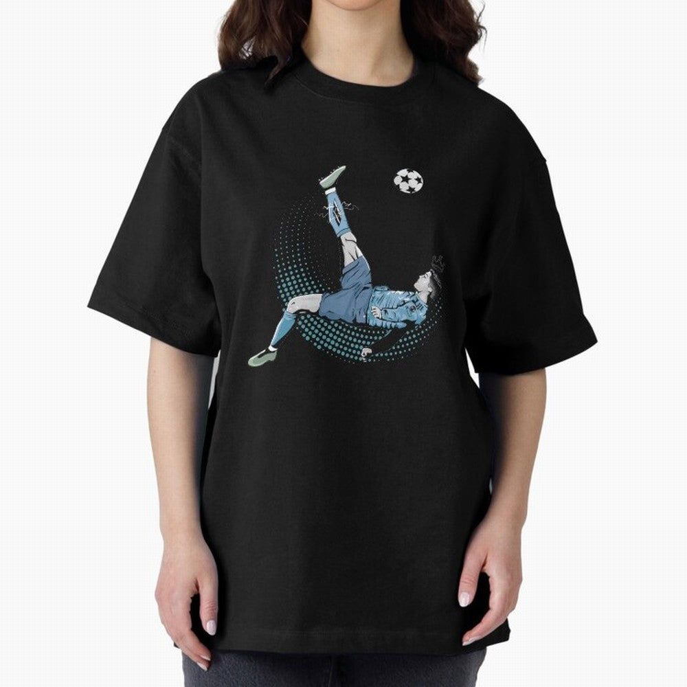 CR7 The Machine Oversized T-Shirt Carry the Colors and Pride of Global Football Passion for FIFA World Cup 2026 Group Stage, Centered on Haaland and Mbappe, England, France and Netherlands, Worldwide Fan Energy, Dramatic Goals, Stadium Lights and