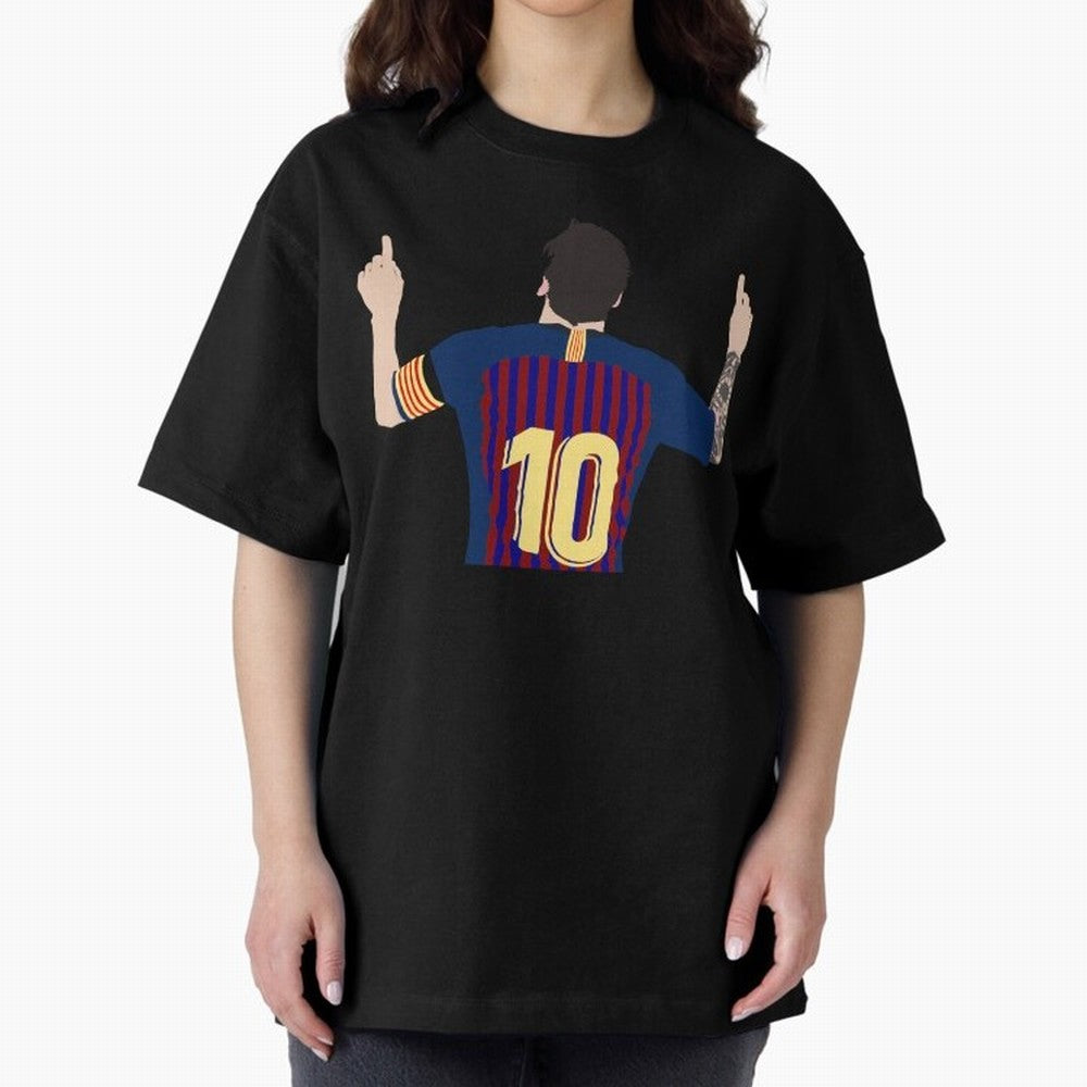 Lionel Messi Iconic Goal Celebration #o44 Oversized T-Shirt Bring Supporter Culture to FIFA World Cup 2026 USA Canada Mexico for Fans of Messi, Neymar and Mbappe and England, France and Netherlands, Bringing Football History, Final Match Energy,