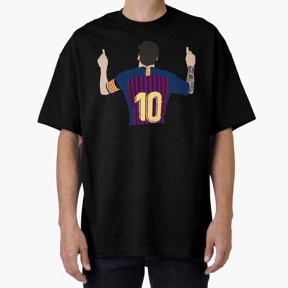 Lionel Messi Iconic Goal Celebration #o44 Oversized T-Shirt Bring Supporter Culture to FIFA World Cup 2026 USA Canada Mexico for Fans of Messi, Neymar and Mbappe and England, France and Netherlands, Bringing Football History, Final Match Energy,