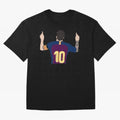 Lionel Messi Iconic Goal Celebration #o44 Oversized T-Shirt Bring Supporter Culture to FIFA World Cup 2026 USA Canada Mexico for Fans of Messi, Neymar and Mbappe and England, France and Netherlands, Bringing Football History, Final Match Energy,
