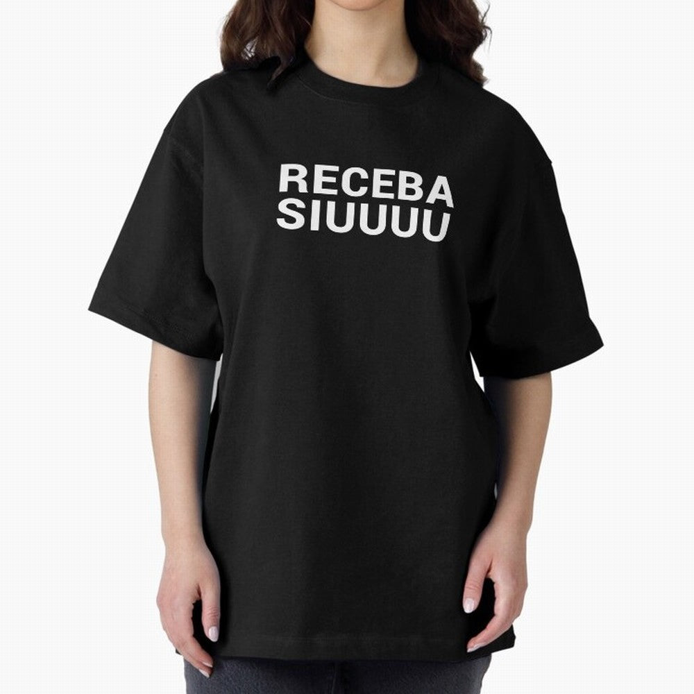 Receba siuuu Oversized T-Shirt Bring Supporter Culture to Match Day Hype around FIFA World Cup 2026 Group Stage, CR7, Argentina, Match Day Excitement, Supporter Culture, Golden Goals and Global Football Passion; Perfect for Fans, Collectors, Family