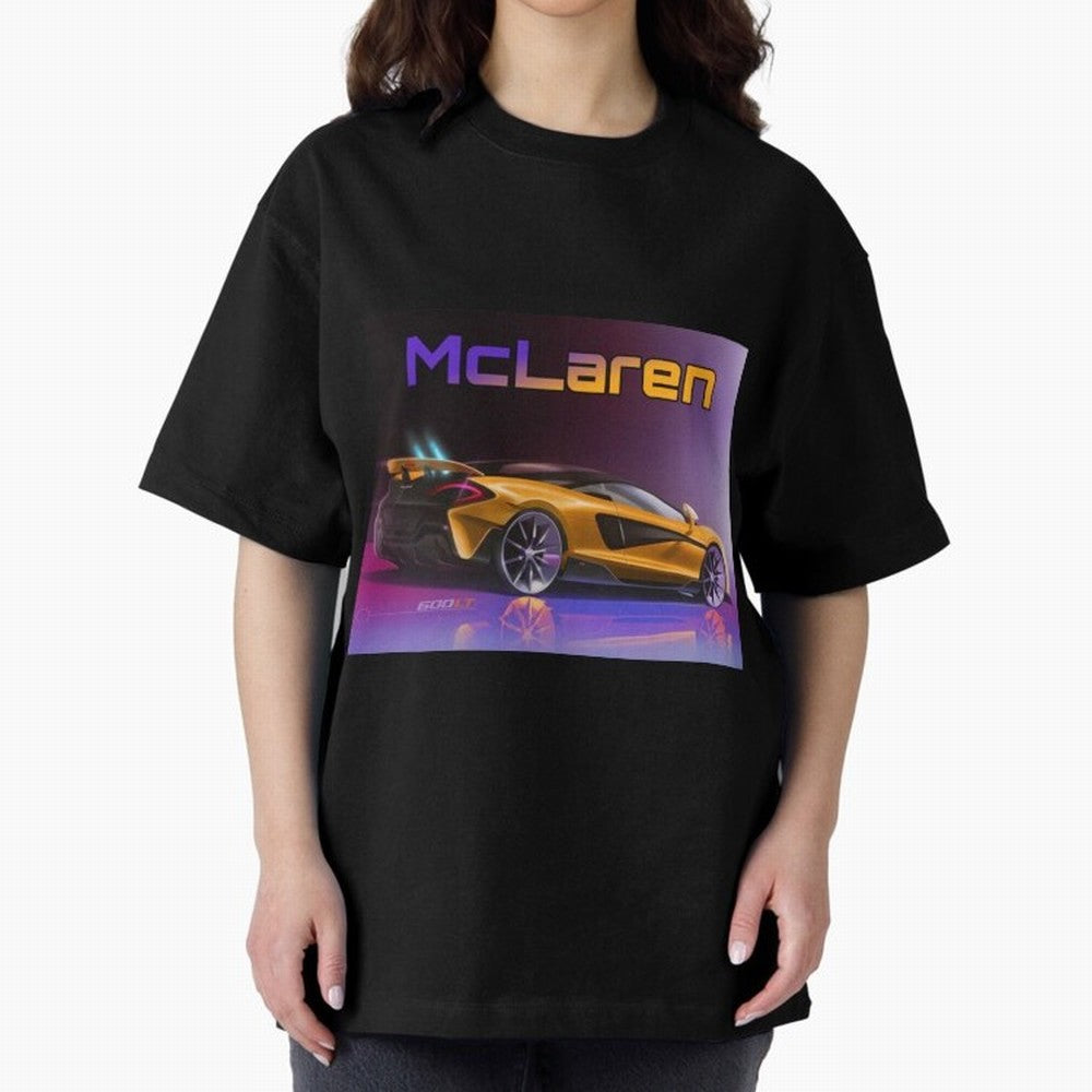 Mclaren in Gradient Metallic Color Oversized T-Shirt Celebrate Every Goal in FIFA World Cup 2026 Spirit, Featuring Spain, Messi and Cristiano Ronaldo, Global Supporter Spirit, Legendary Goals, National Colors and Tournament Celebration; Perfect for