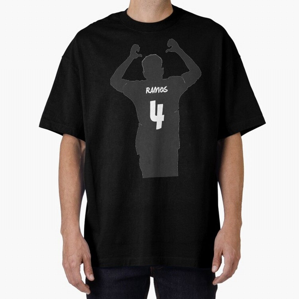Sergio Ramos artwork Oversized T-Shirt Refresh Global Football Passion for FIFA World Cup 2026, Built around Messi, Neymar and Mbappe, Brazil, Portugal and Argentina, Worldwide Fan Energy, Dramatic Goals, Stadium Lights and Championship
