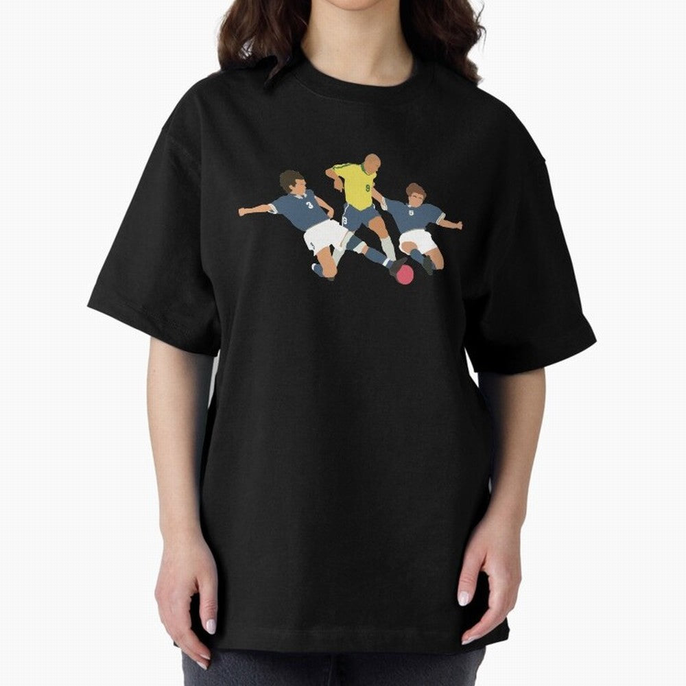 Ronaldo vs Maldini & Cannavaro Iconic Football Moment Oversized T-Shirt Represent the Passion of FIFA World Cup 2026 Spirit, Built around England, France and Netherlands, Mbappe and Neymar, Soccer Culture, Superstar Moments, National Team Dreams