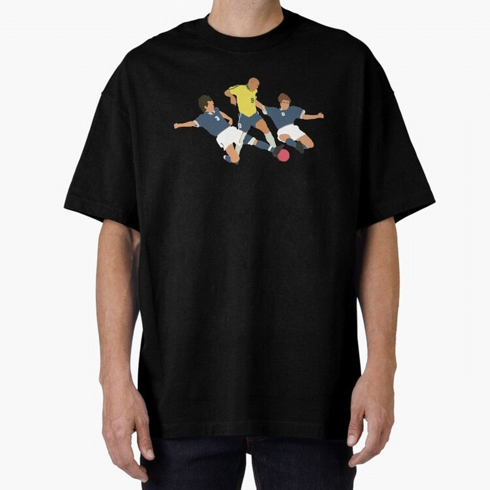 Ronaldo vs Maldini & Cannavaro Iconic Football Moment Oversized T-Shirt Represent the Passion of FIFA World Cup 2026 Spirit, Built around England, France and Netherlands, Mbappe and Neymar, Soccer Culture, Superstar Moments, National Team Dreams