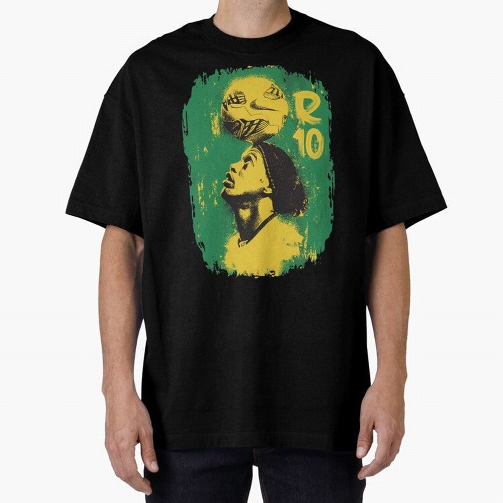 Ronaldinho Oversized T-Shirt Back Your Heroes with Global Football Passion for FIFA World Cup 2026 USA Canada Mexico, Featuring Haaland and Mbappe, England and Germany, Stadium Memories, Football Loyalty, International Chants and Championship