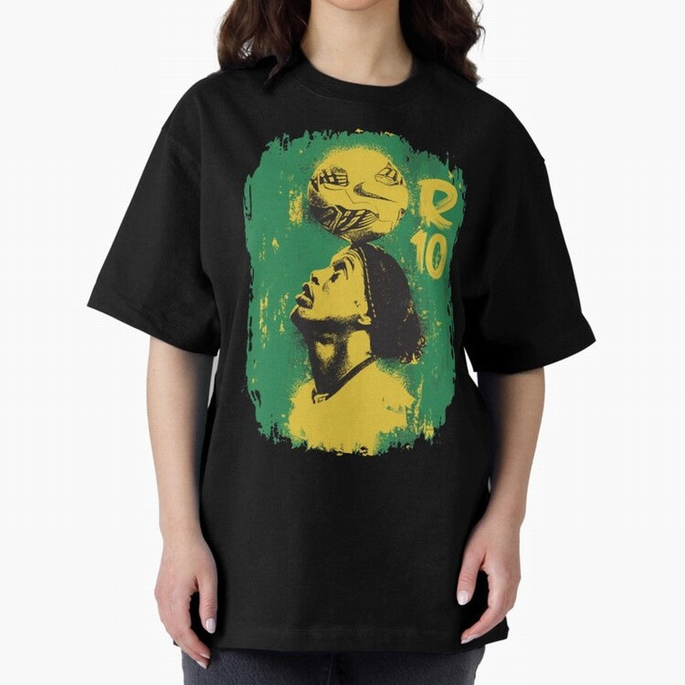 Ronaldinho Oversized T-Shirt Back Your Heroes with Global Football Passion for FIFA World Cup 2026 USA Canada Mexico, Featuring Haaland and Mbappe, England and Germany, Stadium Memories, Football Loyalty, International Chants and Championship
