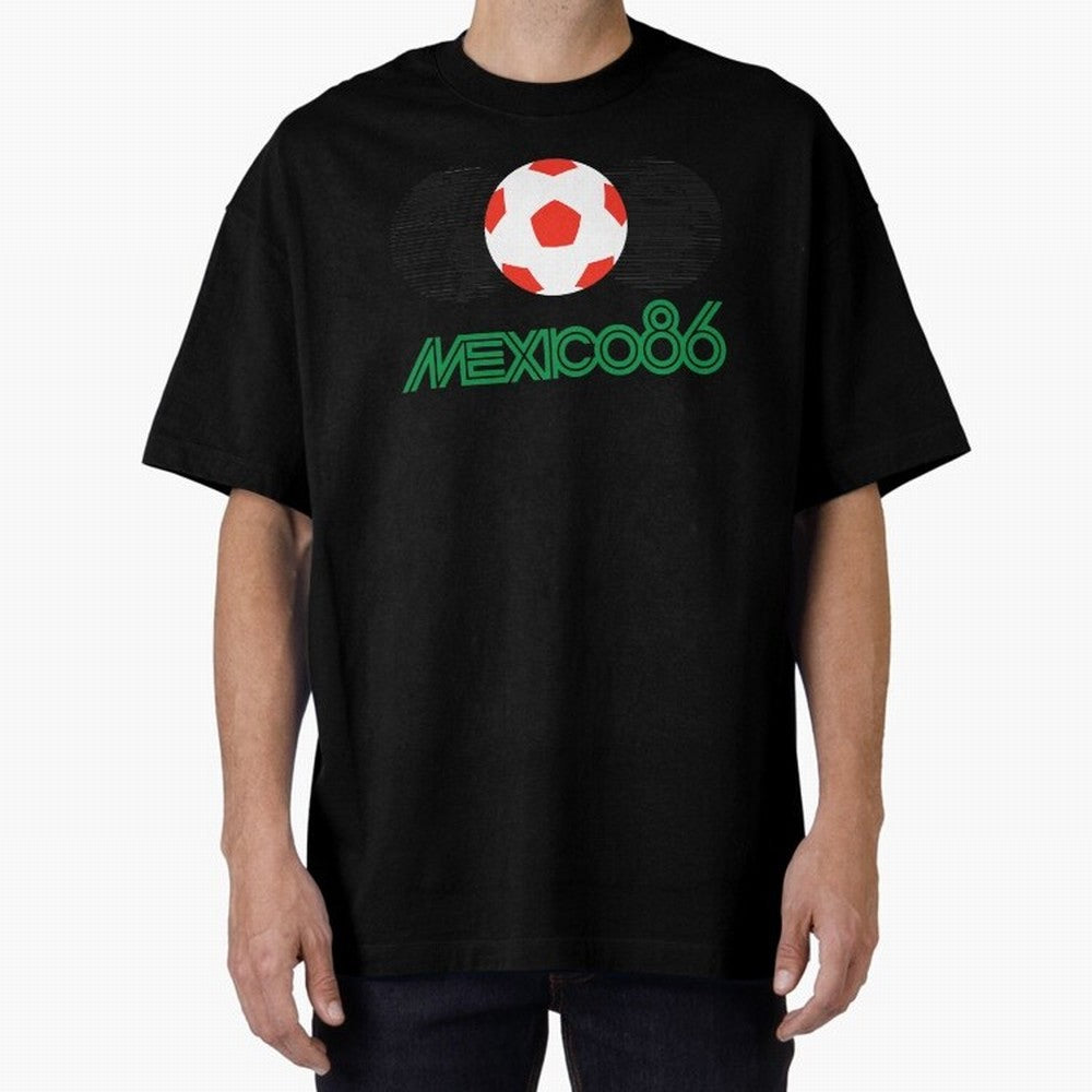 Mexico 86 Oversized T-Shirt Bring Stadium Energy to the FIFA World Cup 2026 Journey through CR7 and Messi Highlights, England, France and Netherlands Pride, Supporter Pride, Iconic Celebrations, Legendary Names and Global Match Day Energy; Perfect