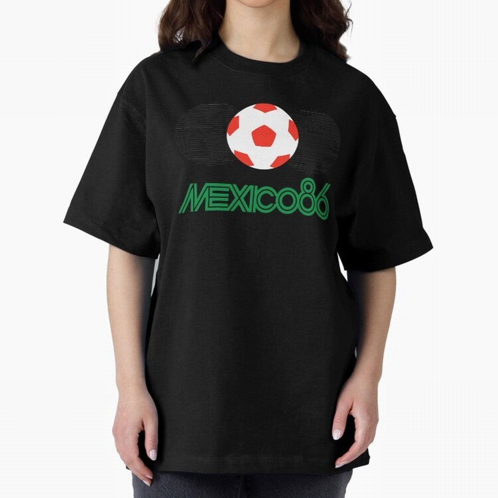 Mexico 86 Oversized T-Shirt Bring Stadium Energy to the FIFA World Cup 2026 Journey through CR7 and Messi Highlights, England, France and Netherlands Pride, Supporter Pride, Iconic Celebrations, Legendary Names and Global Match Day Energy; Perfect