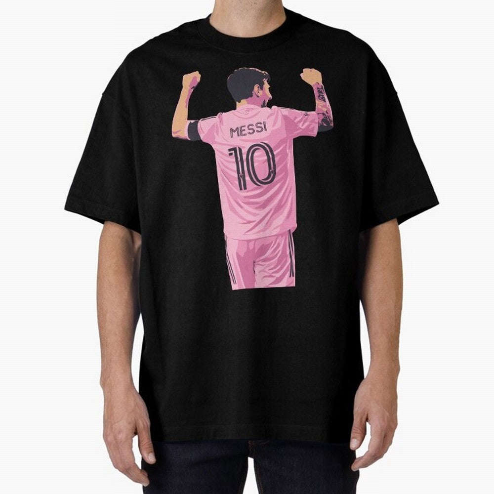Lionel Messi Celebration Oversized T-Shirt Celebrate the Biggest Stage of Match Day Hype around FIFA World Cup 2026, Haaland and Mbappe, Argentina, Football History, Final Match Energy, Crowd Noise and Once in a Lifetime Moments; Perfect for