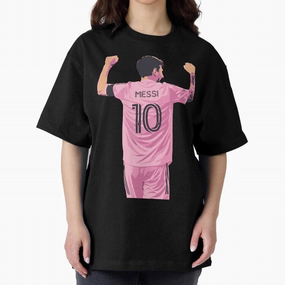 Lionel Messi Celebration Oversized T-Shirt Celebrate the Biggest Stage of Match Day Hype around FIFA World Cup 2026, Haaland and Mbappe, Argentina, Football History, Final Match Energy, Crowd Noise and Once in a Lifetime Moments; Perfect for
