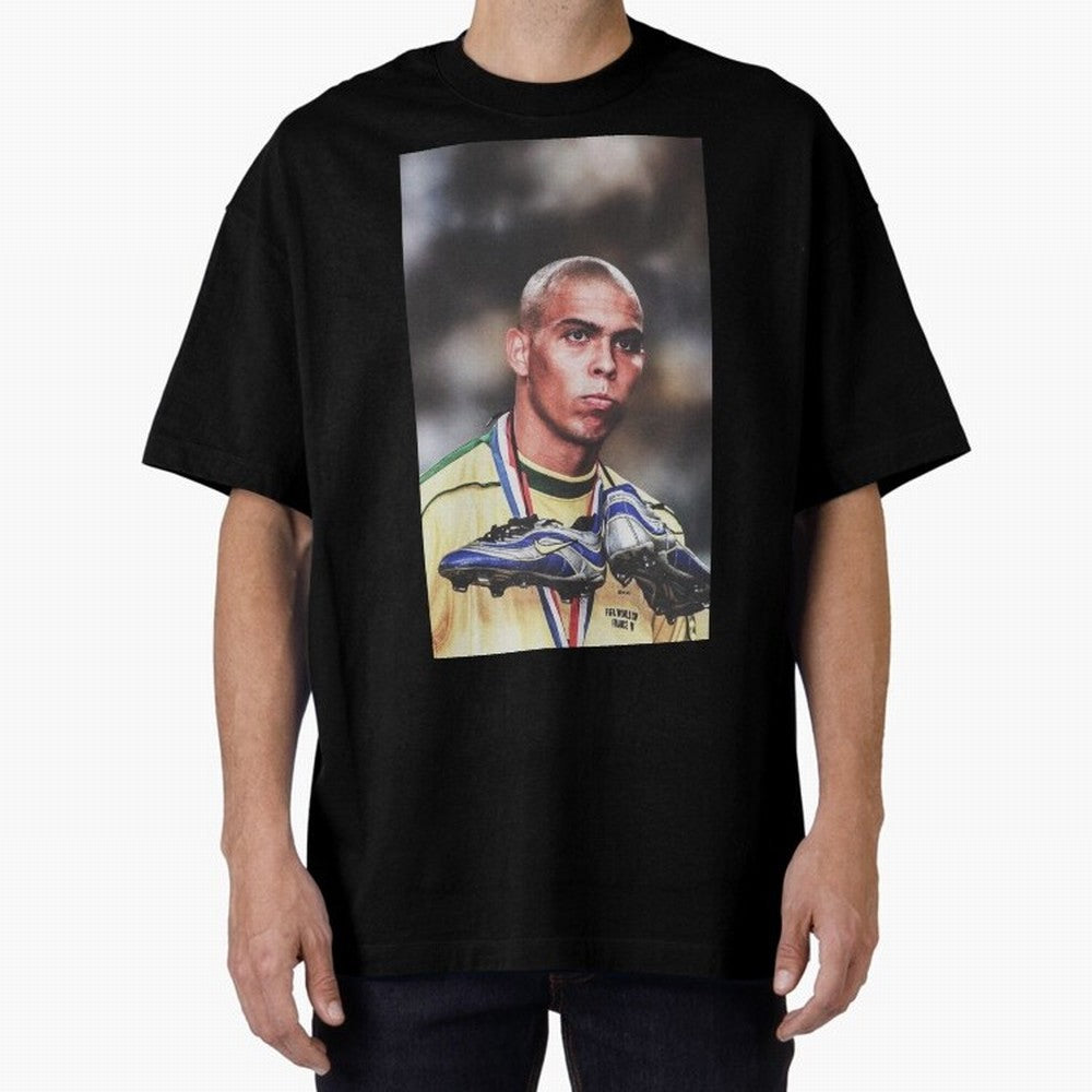 Ronaldo Luis Nazario de Lima Art Oversized T-Shirt Build Match Day Hype around FIFA World Cup 2026 USA Canada Mexico, Mbappe and Neymar, Germany, Football Festival Excitement, Trophy Ambitions, Country Rivalries and Star Player Buzz; Built for