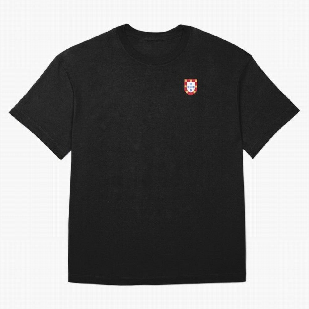 Portuguese Shield Oversized T-Shirt Follow the Final Road of FIFA World Cup 2026 USA Canada Mexico Highlighting Mbappe and Neymar, England Energy, Goal Celebration Energy, Supporter Heritage, Football Icons and Worldwide Tournament Joy; Ideal for