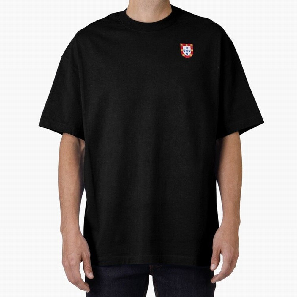 Portuguese Shield Oversized T-Shirt Follow the Final Road of FIFA World Cup 2026 USA Canada Mexico Highlighting Mbappe and Neymar, England Energy, Goal Celebration Energy, Supporter Heritage, Football Icons and Worldwide Tournament Joy; Ideal for