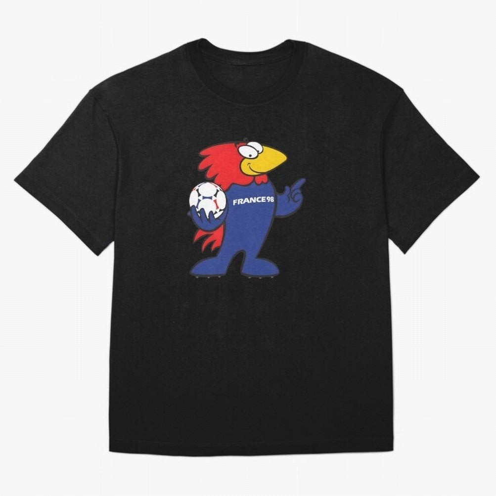 Footix - World Cup 98' Mascote Logo Oversized T-Shirt Bring a Champion Mindset to Global Football Passion for FIFA World Cup 2026, Connected to Mbappe and Neymar, Brazil, Stadium Memories, Football Loyalty, International Chants and Championship