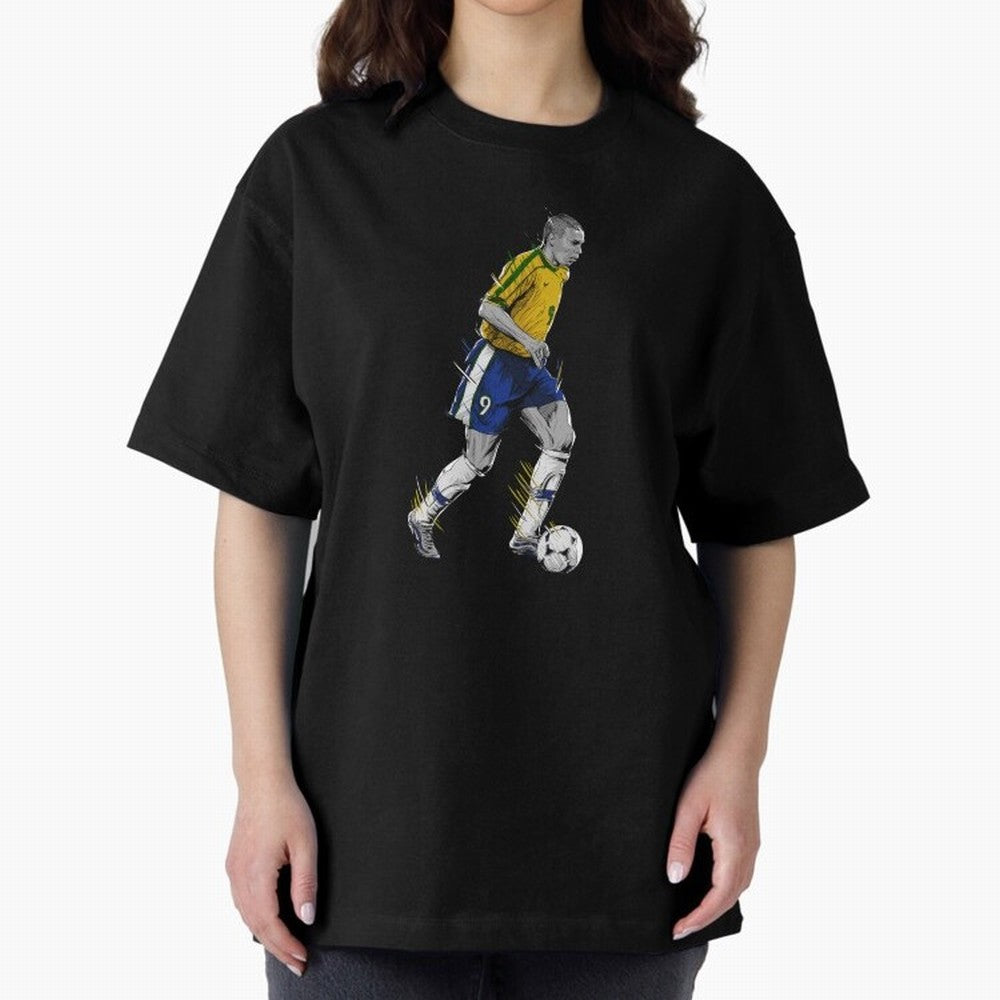 Ronaldo R9 Phenomenon Oversized T-Shirt Honor Football Greatness during FIFA World Cup 2026 Spirit, Inspired by England, France and Netherlands, CR7, Champion Mindset, Group Stage Buzz, Knockout Tension and Passionate Fan Culture; Great for