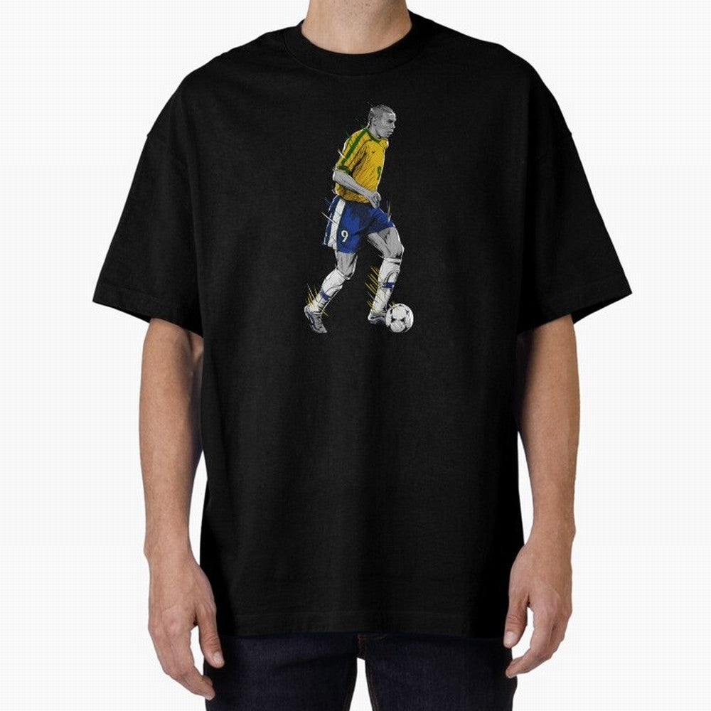 Ronaldo R9 Phenomenon Oversized T-Shirt Honor Football Greatness during FIFA World Cup 2026 Spirit, Inspired by England, France and Netherlands, CR7, Champion Mindset, Group Stage Buzz, Knockout Tension and Passionate Fan Culture; Great for