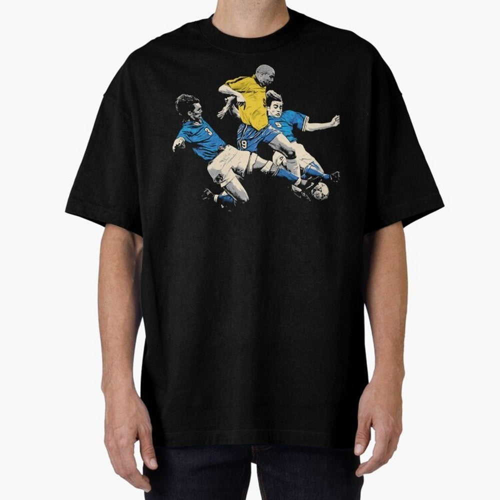 Ronaldo Nazario Oversized T-Shirt Experience Global Football Passion for FIFA World Cup 2026 USA Canada Mexico, Capturing Messi, CR7 and Mbappe, England and Germany, Retro Football Energy, Iconic Rivalries, Trophy Chase Drama and Stadium
