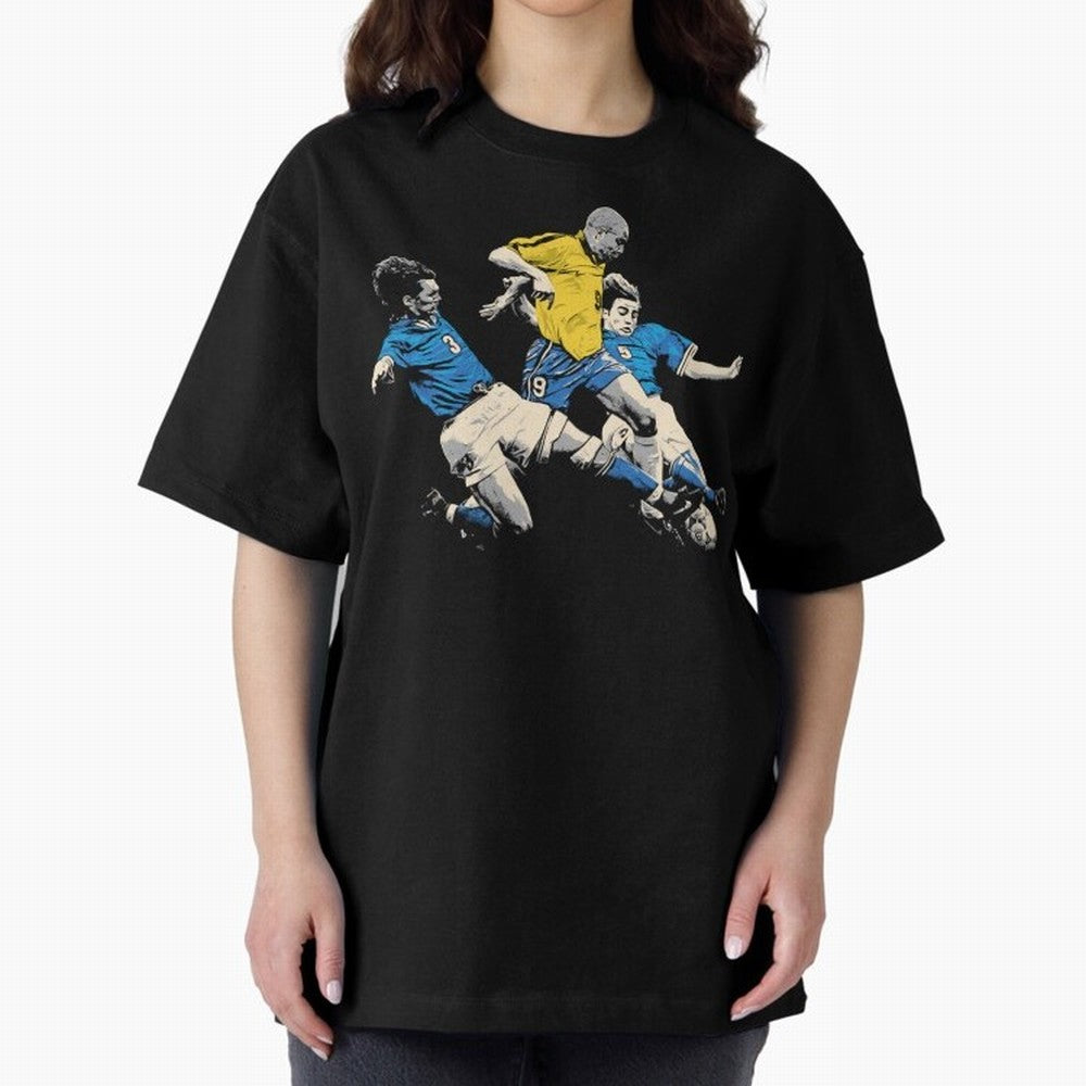 Ronaldo Nazario Oversized T-Shirt Experience Global Football Passion for FIFA World Cup 2026 USA Canada Mexico, Capturing Messi, CR7 and Mbappe, England and Germany, Retro Football Energy, Iconic Rivalries, Trophy Chase Drama and Stadium