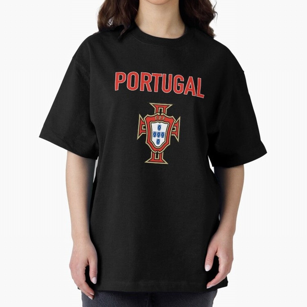Portugal Oversized T-Shirt Mark Global Football Passion for FIFA World Cup 2026, Made for Messi, Neymar and Mbappe, France and Portugal, Sports Nostalgia, International Competition, Famous Players and Unforgettable Victories; Created for Match Day