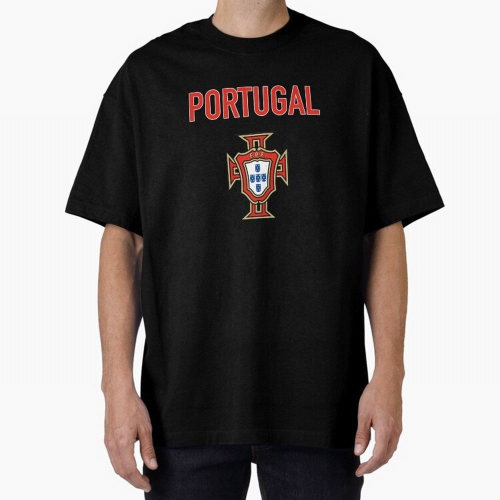 Portugal Oversized T-Shirt Mark Global Football Passion for FIFA World Cup 2026, Made for Messi, Neymar and Mbappe, France and Portugal, Sports Nostalgia, International Competition, Famous Players and Unforgettable Victories; Created for Match Day